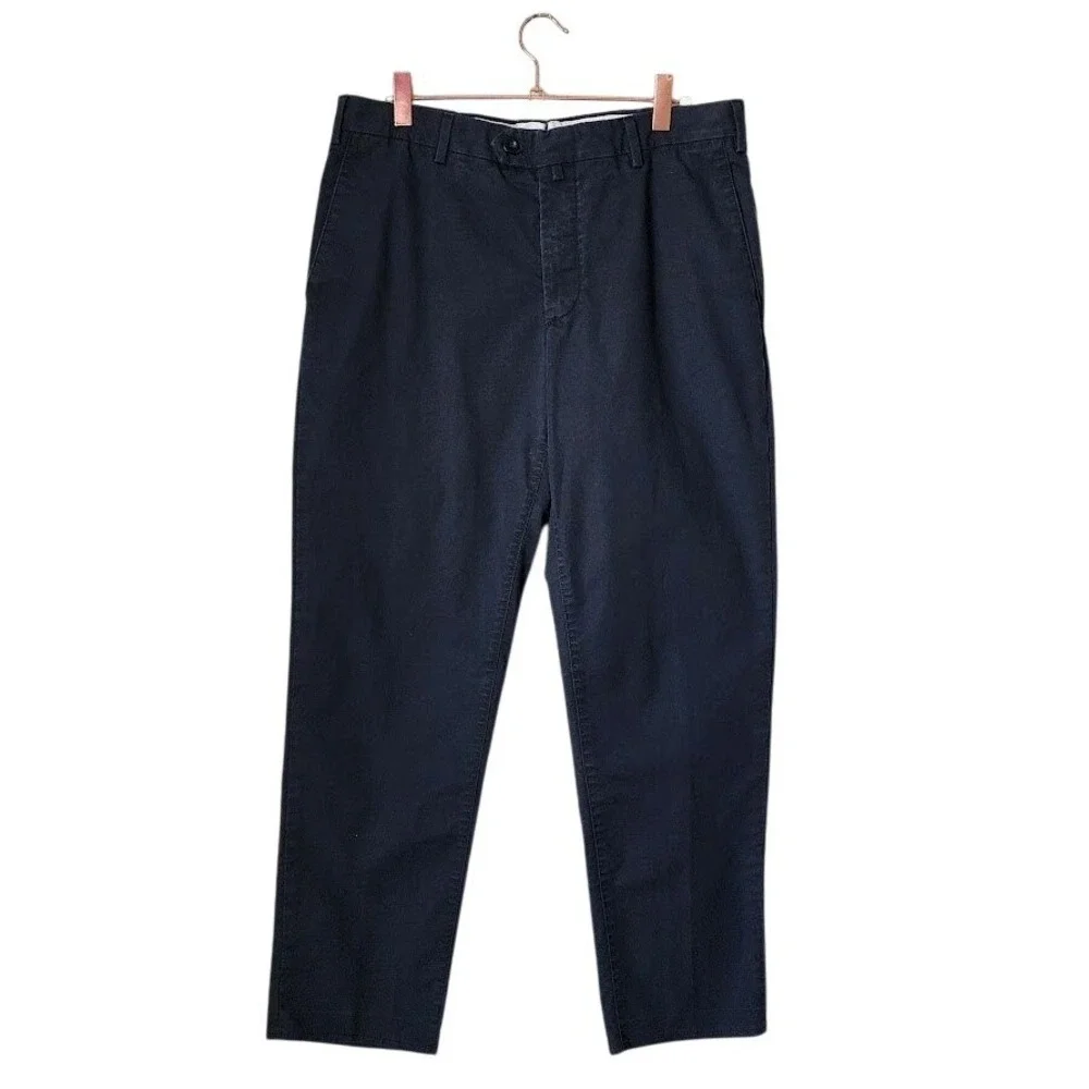 LORO PIANA Navy Cotton Chino‎ Pants Quiet Luxury Italy 50